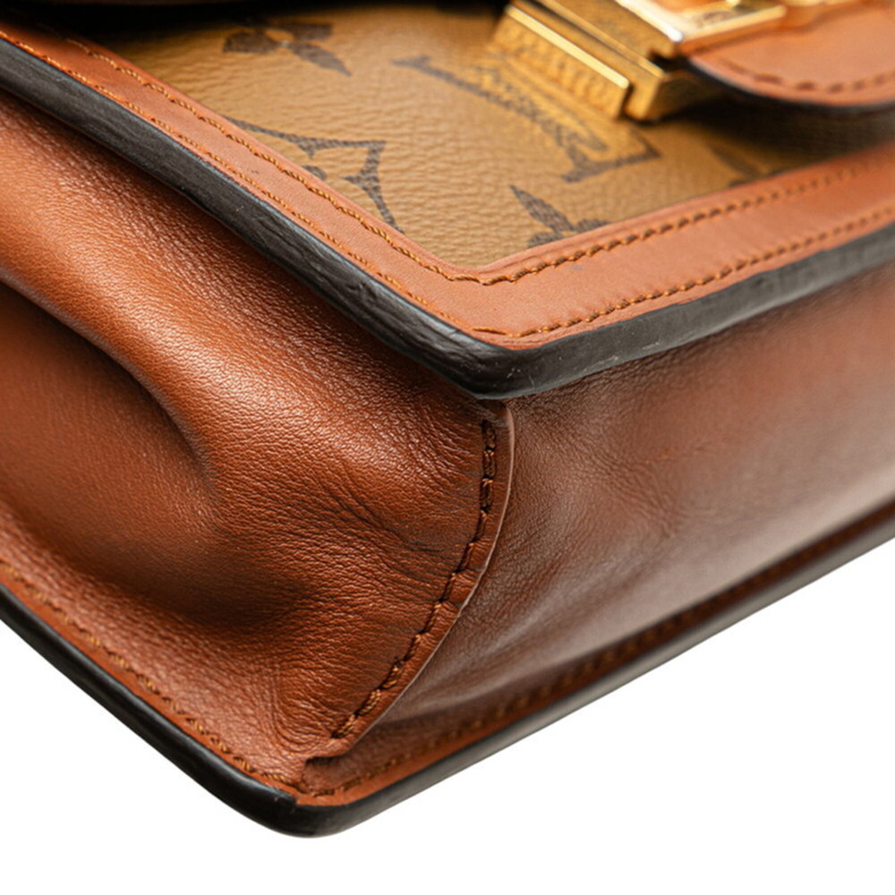 LOUIS VUITTON Authentic Brown Monogram Leather Dauphine Hobo Bag - Picture 4 of 10